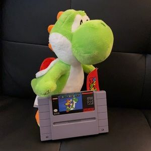 Super Mario Game with Plush Yoshi